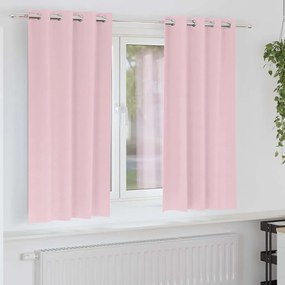 vidaXL Perdele cu perdele 2 pcs Roz bebeluș 175 x 140 cm Poliester