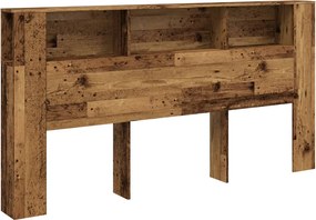 vidaXL Tăblie pat cu dulap lemn vechi 200x18,5x102,5 cm lemn prelucrat