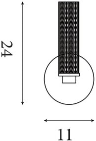 Aplica LED de perete baie metal alama IP44 Aberdeen