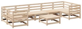 3299331 vidaXL Set canapea de grădină, 8 piese, lemn masiv de pin