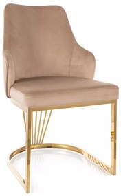 Scaun Alure velvet bej/auriu Blu28