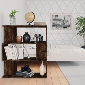 vidaXL Bibliotecă/Separator stejar fumuriu 80x24x96cm lemn prelucrat
