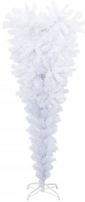 Brad de Craciun artificial inversat, cu suport, alb, 150 cm Alb, 150 x 80 cm, 1