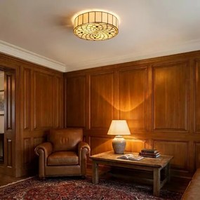 Brilagi - Plafonieră Tiffany din vitralii IVORY, 3xE27/60W/230V, Ø 40 cm