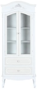 Vitrina, alba, din lemn masiv, Magnolia