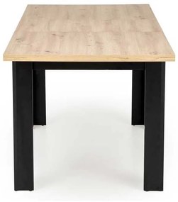 Masă de bucătărie Aseado, stejar artisan / negru