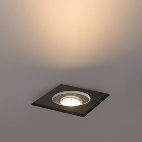 Spotlight exterior pentru sol negru pătrat reglabil IP65 - Delux