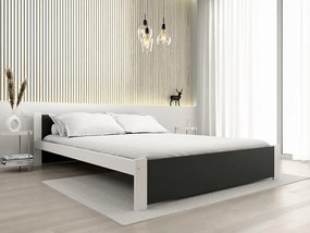 Pat IKAROS 140 x 200 cm, antracit/alb Saltele: Cu saltele Coco Maxi 20 cm, Somiera pat: Cu lamele drepte