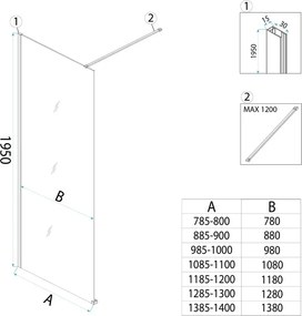 Paravan de dus fumuriu Rea Flexi Brown 100 cm cupru periat