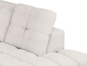 Set canapea extensibilă cu funcţie de extensie electrică, crem, pe dreapta, TOLLO L ROH