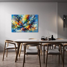 Tablou abstracție explozivă colorată