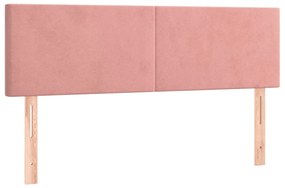 vidaXL Tăblii de pat, roz, 144x5x78/88 cm, catifea