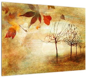 Tablou pe sticlă - Dispoziție de toamnă (70x50 cm)