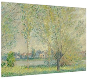 Tablou pe sticlă - Claude Monet, The Willows, reproducere (70x50 cm)