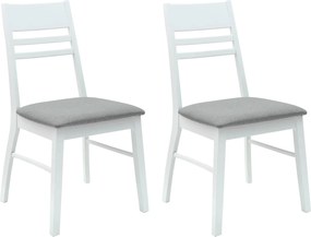 vidaXL Scaune de dining 2 pcs Alb 43 x 54 x 89 cm