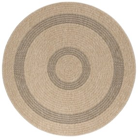 Covor de exterior negru/bej rotund ø 80 cm Comilla – Ayyildiz Carpets