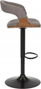 Scaun de bar pivotant Manhattan frasin/ gri