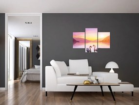 Tablou - Lebăde îndrăgostite (90x60 cm)