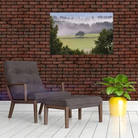 Tablou - Lunca cu copac (90x60 cm)