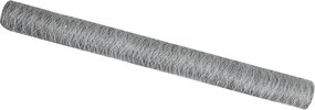vidaXL Gard hexagonal Argintiu 1,6 x 50 m Oțel galvanizat