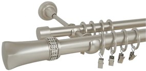 Galerie dubla 25 /19 - PLUTON CRYSTAL- CROM MAT (Alege marime: 120 cm)