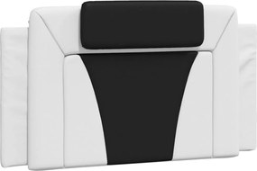 vidaXL Pernă pentru tăblie pat, Viana, alb și negru, 100cm, piele artificială