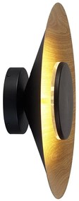 Aplica LED de perete iluminat ambiental ORION 24W negru/lemn