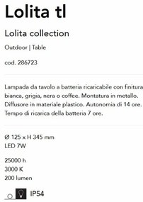 Lampa LED portabila pentru iluminat exterior Lolita tl alba