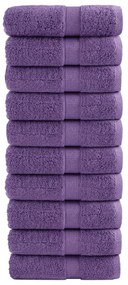 vidaXL Prosoape de baie premium SOLUND, 10 buc., violet, 30x30 cm, 600 g/m²