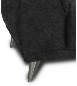 Canapea LIVORNO neagră, 3 locuri