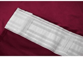 Perdea opaca VELVET 140x250 cm, vin rosu Agatat: Inele metalice