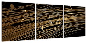 Tablou abstrat (cu ceas) (90x30 cm)