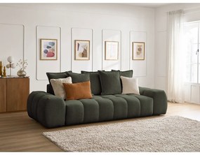Canapea verde cu tapițerie din chenille 278 cm Everest – Bobochic Paris
