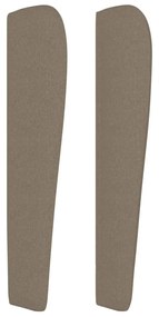 Tablie de pat cu aripioare gri taupe 83x23x118 128 cm textil 1, Gri taupe, 83 x 23 x 118 128 cm