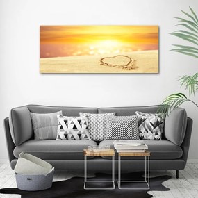 Imprimare tablou canvas Inima pe nisip
