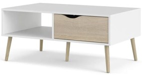 Măsuță de cafea Tvilum Oslo, 99x60 cm, alb-natural