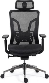 Scaun ergonomic SYYT 9506 negru, șezut culisabil și reclinare 135°