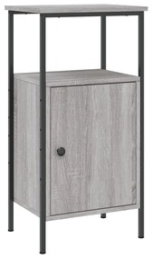 825929 vidaXL Noptieră, gri sonoma, 41x31x80 cm, lemn compozit