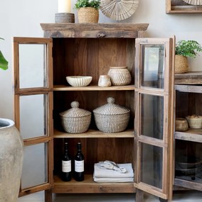 Vitrina din lemn reciclat, cu aspect vintage, Grimaud - Ava