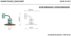 Aplica de perete design retro realizata manual din ceramica URBAN