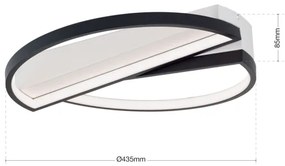Orion DL 7-693 OLGA LED/28W/230V plafonieră LED dimabilă negru/alb