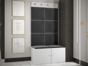 Mobilier hol Tewarota Slim IV (Alb + Negru) . 1104836
