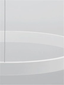 Lustra LED design circular cu iluminat sus si jos ELOWEN alb, diametru 60cm