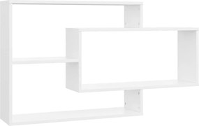 vidaXL Rafturi de perete, alb, 104x20x58,5 cm, lemn prelucrat