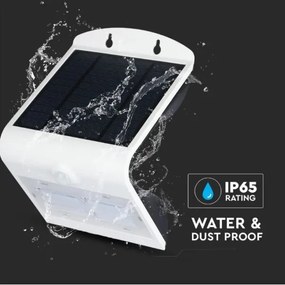 LED lampă solară de perete cu senzor LED/3W/3,7V 3000/4000K IP65 albă
