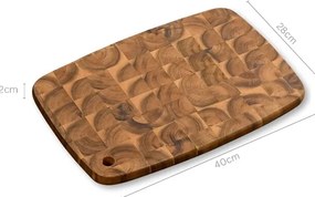 Kesper 28153 Tăietor din lemn de salcâm, 40 x 28 x2 cm
