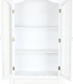 Vitrina, alba, din lemn masiv, Magnolia