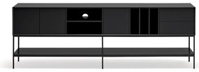 Comodă TV neagră 220x74x45 cm Platt – Teulat