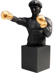 Figurina decorativa Balboa 25x40 cm negru si auriu