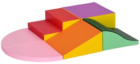 HOMCOM Set de Joacă pentru Copii 1-3 Ani cu 6 Piese de Construcție, 150x100x24 cm, Multicolor | Aosom Romania
